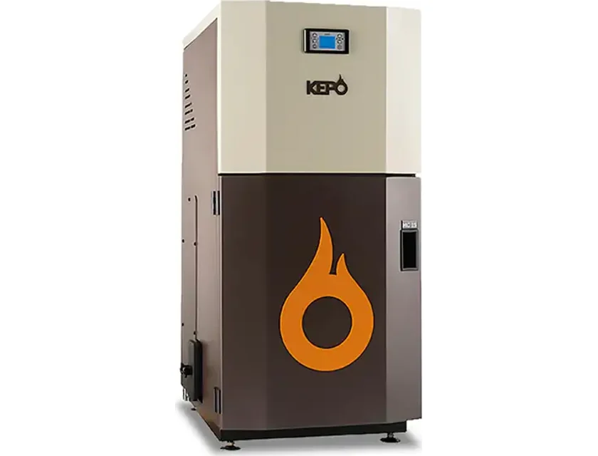Cazan compact pe peleti gata de instalare, KEPO, 35 kW, curatare manuala a arzatorului
