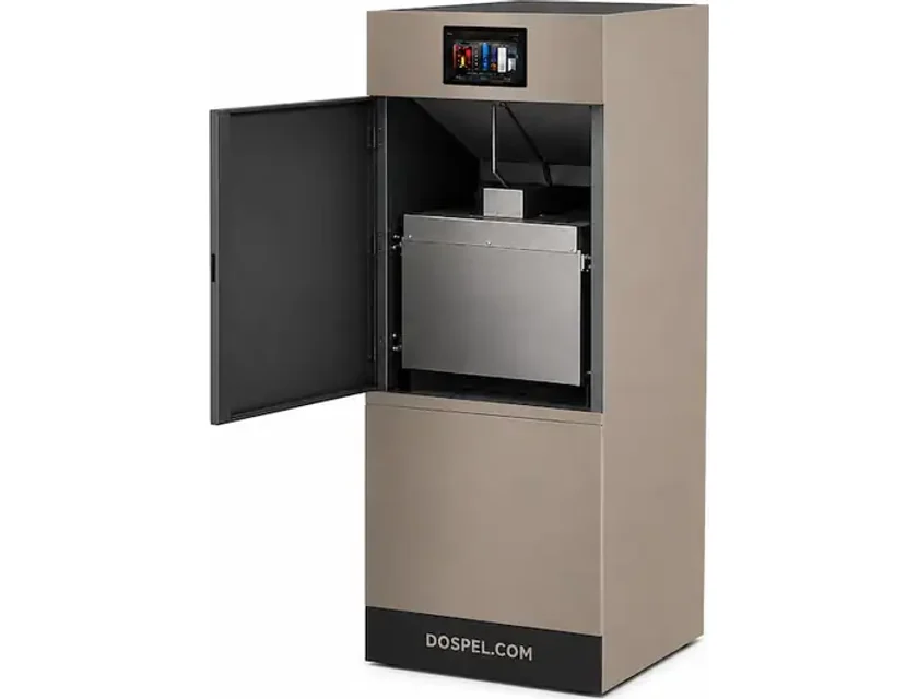 Cazan Pe Peleti, Dospel, Ericson Eco 8Kw, Putere 8 Kw, Tip Combustibil Peleti, Automat, Eficienta Energetica Ridicata A+, Culoare Maro, 1 x Boiler