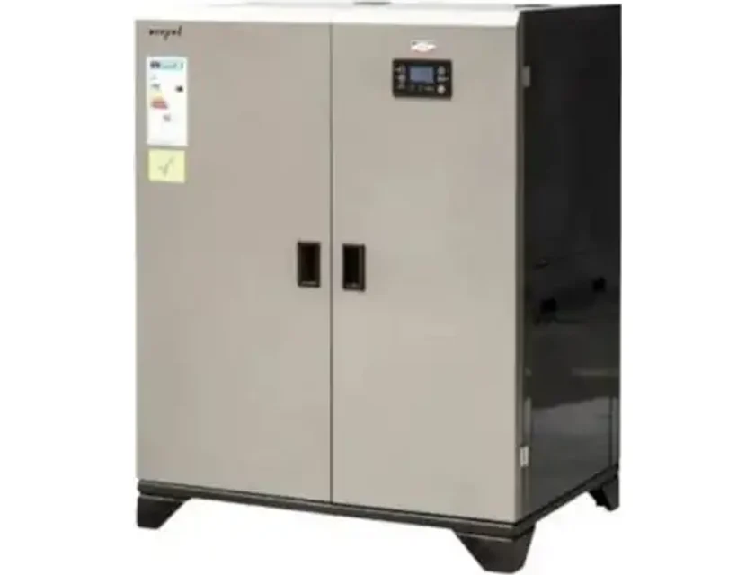 Centrala cu peleti Termax New 36 kW, 240 mp, buncar peleti 50 kg, volum apa 60 litri, diametru cos fum Ø128 mm