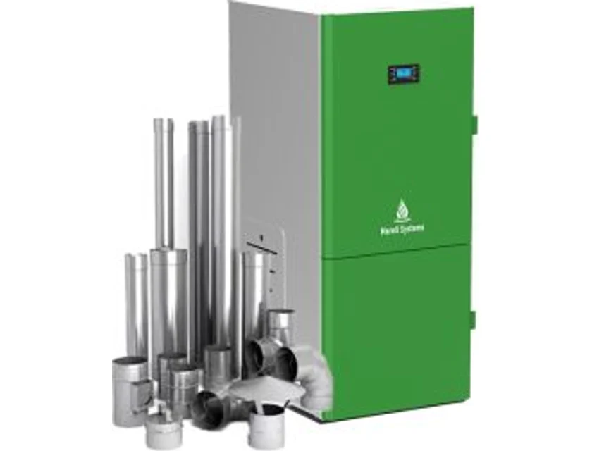 Centrala peleti compacta Mareli Premium RubynoR ECOSTAR SBN35 20-35KW – kit evacuare inox