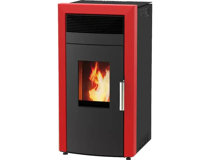 Termosemineu pe peleti, tip centrala, din otel, Alfa Plam, Commo, 15 kW, autonomie 21 ore